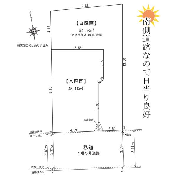 The entire compartment Figure. Bright location of the south road surface