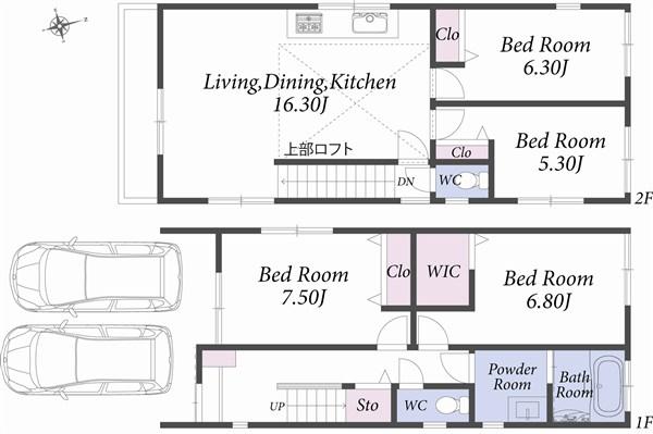 Building plan example (floor plan). Reference plan floor plan 15 million yen ・ 94.01 sq m