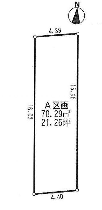 Compartment figure. Land price 39,800,000 yen, Land area 70.29 sq m