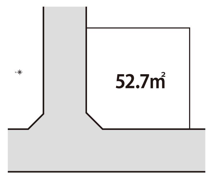 Compartment figure. Land price 39,700,000 yen, Land area 52.7 sq m