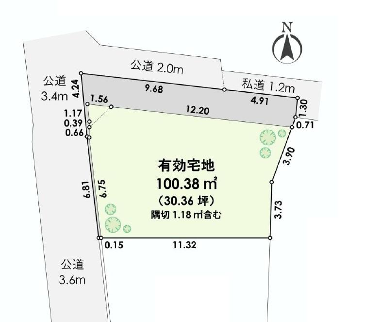 Compartment figure. Land price 69,800,000 yen, Land area 100.38 sq m whole compartment view