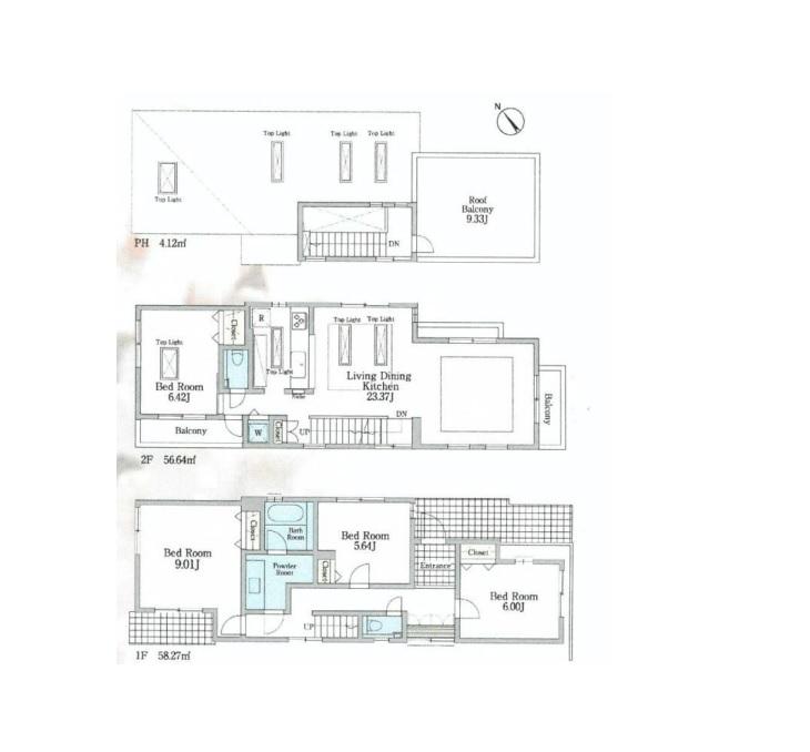 Floor plan. (D Building), Price 95,800,000 yen, 4LDK, Land area 120.33 sq m , Building area 119.03 sq m