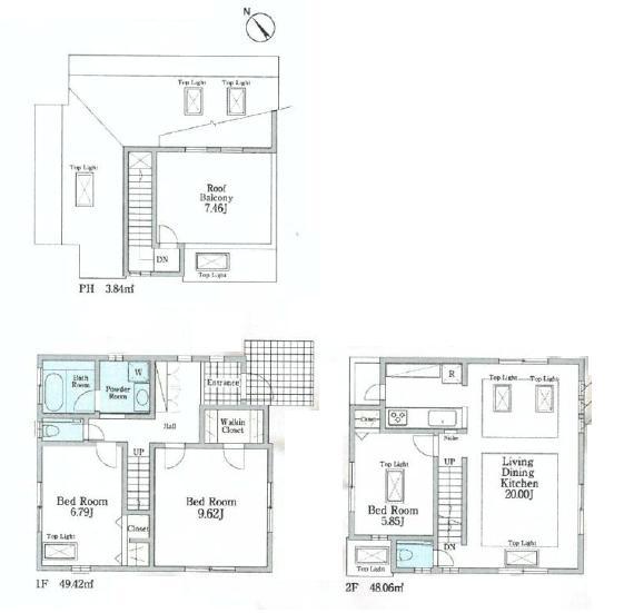 Floor plan. (C Building), Price 75,800,000 yen, 3LDK, Land area 114.9 sq m , Building area 101.32 sq m
