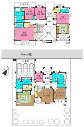 Floor plan. 550 million yen, 7LDK, Land area 783.44 sq m , Building area 549.35 sq m