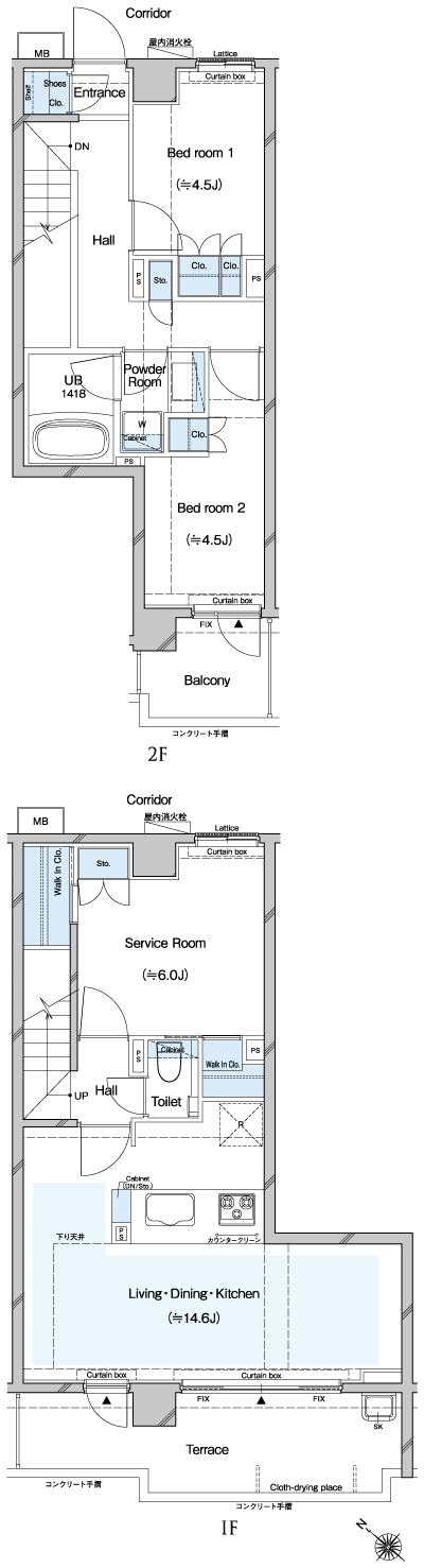 Floor: 2LDK + S + 2WIC + SIC, the occupied area: 76.06 sq m