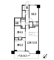 Floor: 2LDK + S + WIC + FC, the occupied area: 64.43 sq m