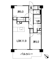 Floor: 2LDK + 2WIC + SIC, the occupied area: 53.39 sq m