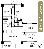 Floor: 4LDK + 3WIC + FC, the occupied area: 95.91 sq m