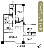 Floor: 4LDK + 3WIC + FC, the occupied area: 87.63 sq m