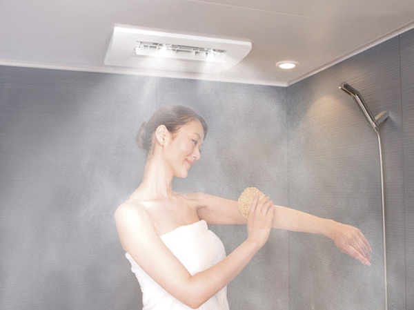 Bathing-wash room.  [Mist sauna] Adopted it is possible to take a mist of fine "mist sauna" function with bathroom heating ventilation dryer. With moisten the skin, sweating ・ Keep warm ・ It can be expected moisturizing effect and relaxing effect, It is also ideal for health and beauty. (Same specifications)