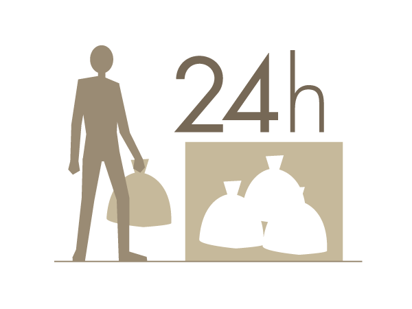 Common utility.  [24 hours at any time garbage can out] Since there is provided on the first floor common areas garbage yard put out garbage 24 hours a day without getting wet even on rainy days, Clean keep the inside of the dwelling unit.