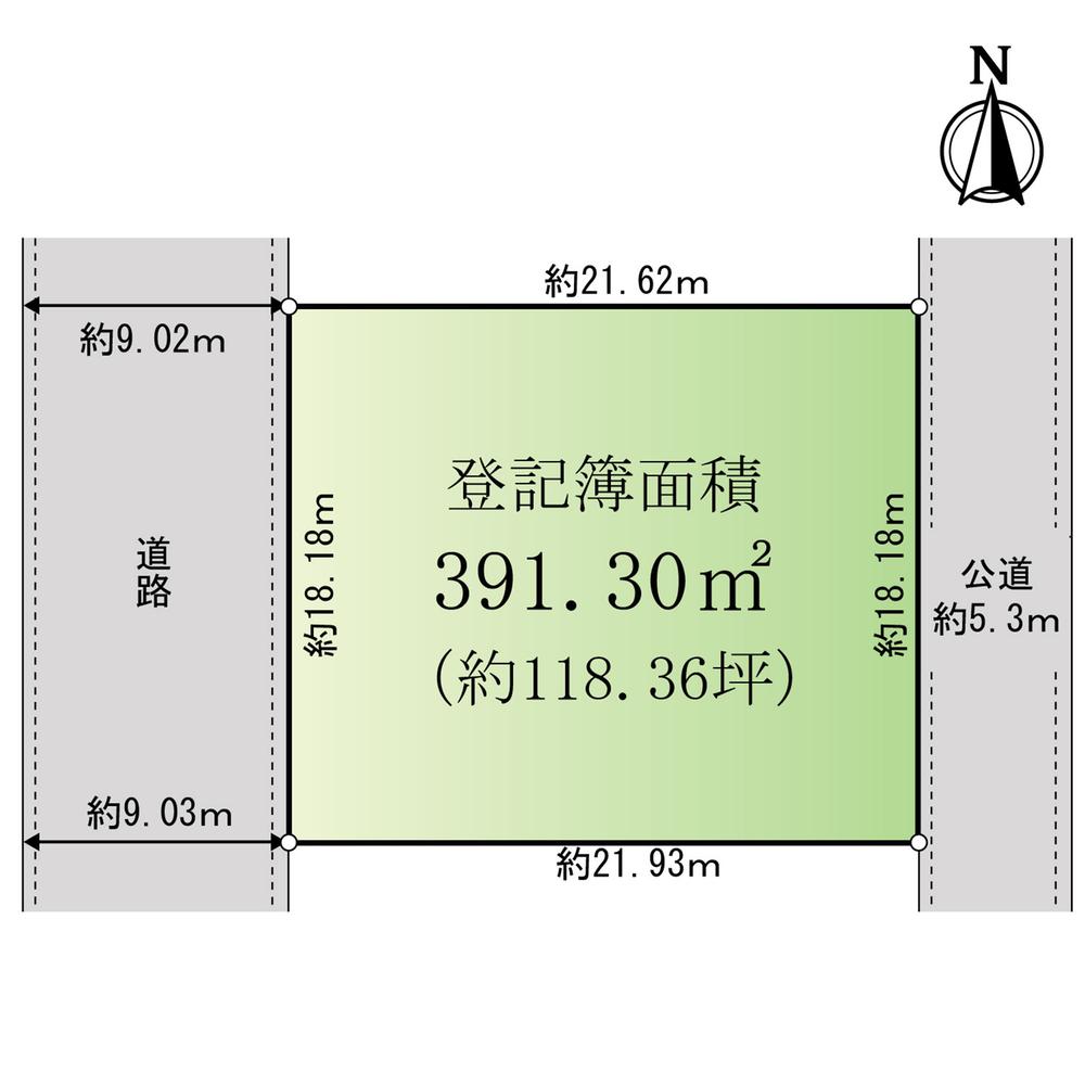Compartment figure. Land price 400 million 98 million yen, Land area 391.3 sq m