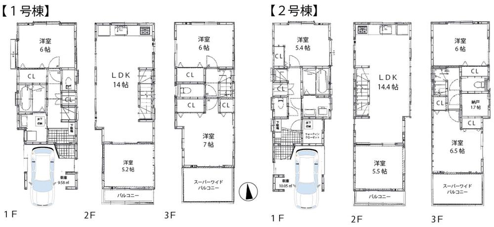 Floor plan. Price 47,800,000 yen, 4LDK+S, Land area 59.05 sq m , Building area 104.54 sq m