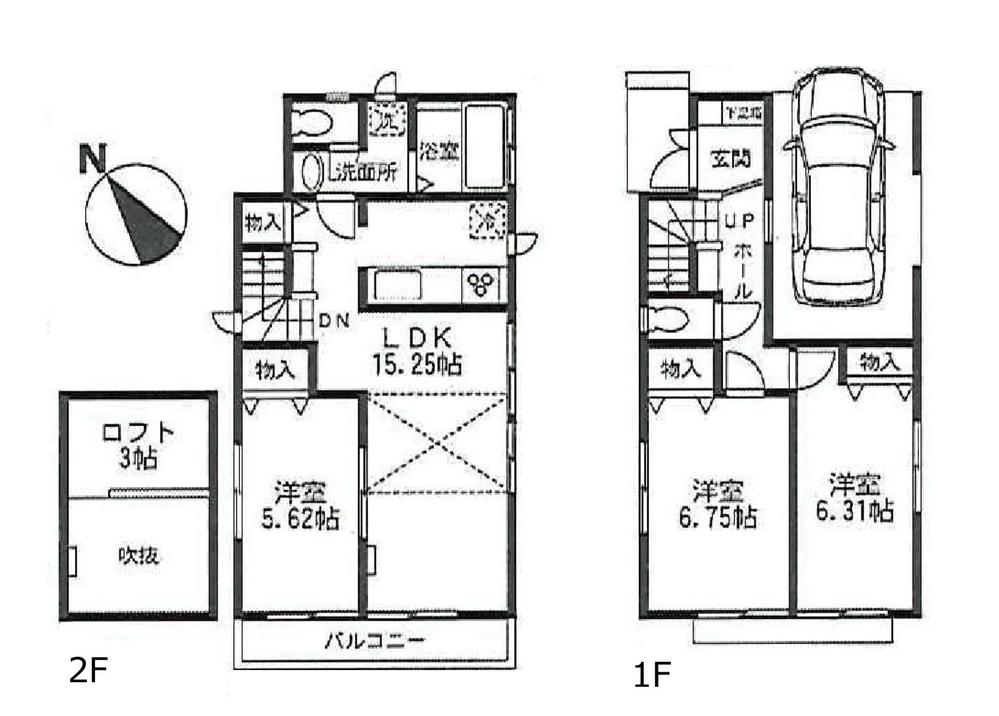 Floor plan. 48,800,000 yen, 3LDK, Land area 76.96 sq m , Building area 79.9 sq m 1 Building Plan view