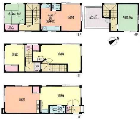 Floor plan. 39,800,000 yen, 3LDK, Land area 51.47 sq m , Building area 119 sq m
