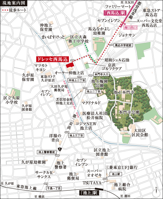 Building structure. <Dressel Nishimagome> is to birth Nakaikegami Ota. Spreads mature streets of Seongnam area (local MAP)