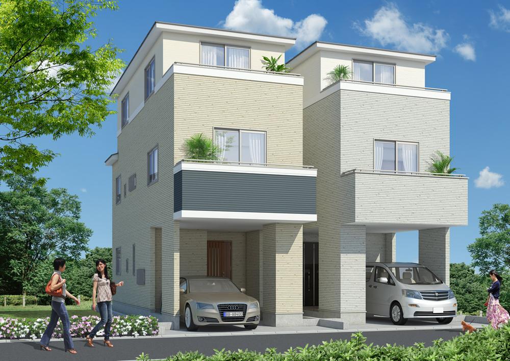 Rendering (appearance). Family of smile Abi the sunlight to create a south road full house ( Building) Rendering