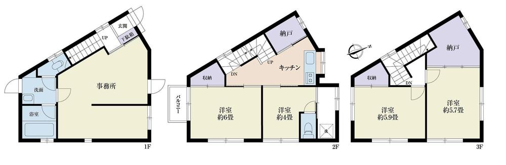 Floor plan. 32,800,000 yen, 5K, Land area 47.72 sq m , Building area 92.85 sq m