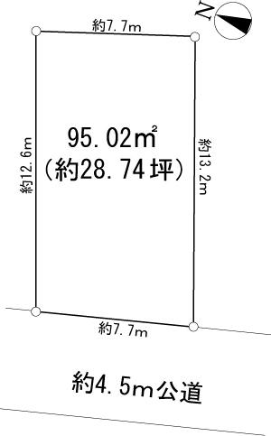 Compartment figure. Land price 52 million yen, Land area 95.02 sq m