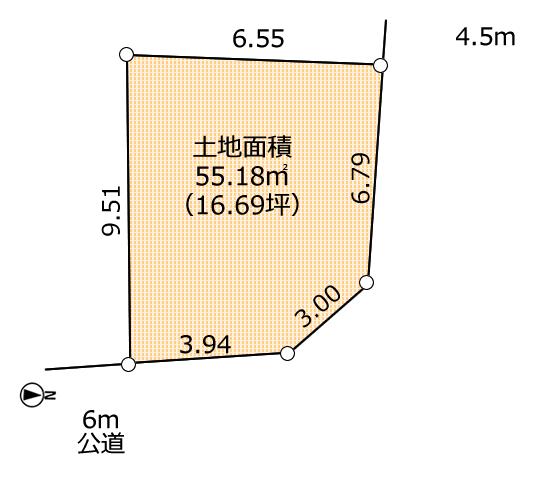 Compartment figure. 39,800,000 yen, 3LDK, Land area 55.18 sq m , Building area 98.57 sq m corner lot / 55.18 square meters
