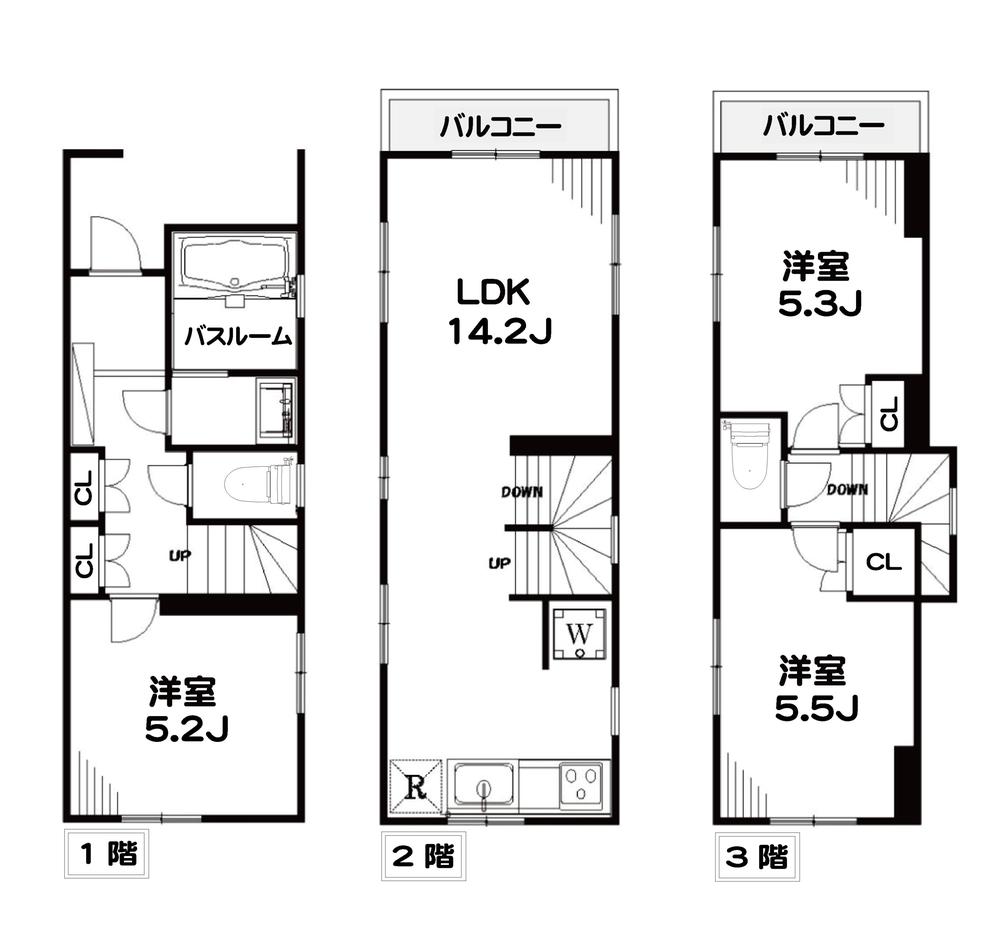 Floor plan. 30,800,000 yen, 3LDK, Land area 49.6 sq m , Building area 74.64 sq m