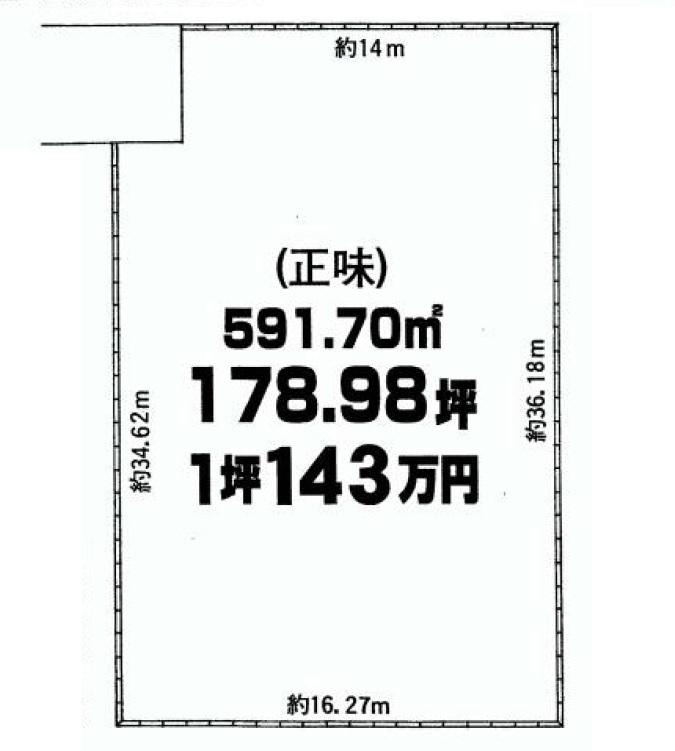 Compartment figure. Land price 257 million yen, Land area 178.98 sq m