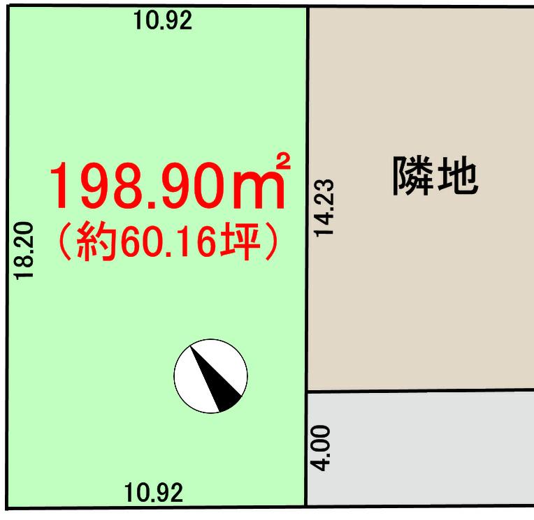 Compartment figure. Land price 68 million yen, Land area 198.9 sq m