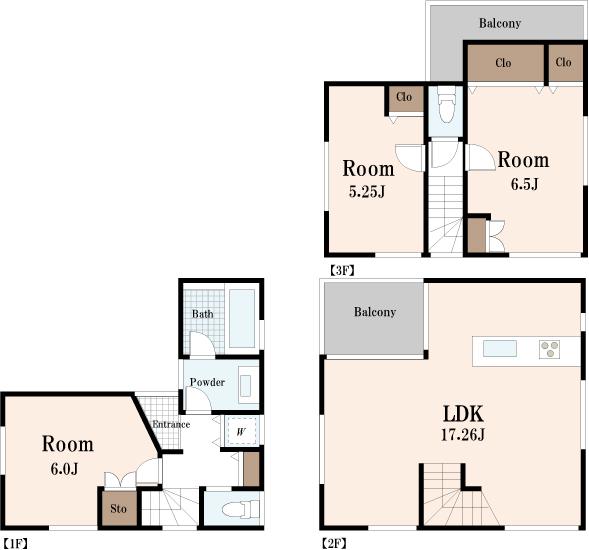 Floor plan. 48,900,000 yen, 3LDK, Land area 50.07 sq m , Building area 84.1 sq m