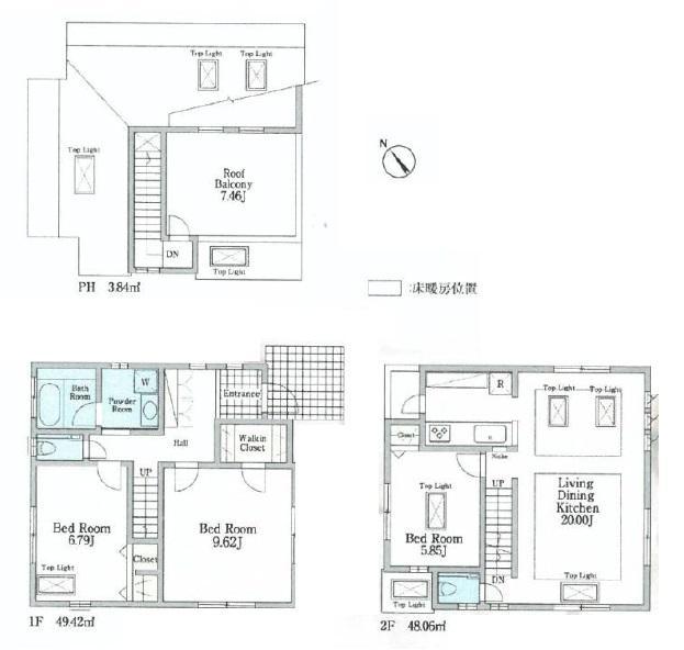 Floor plan. 75,800,000 yen, 3LDK, Land area 114.9 sq m , Building area 101.32 sq m