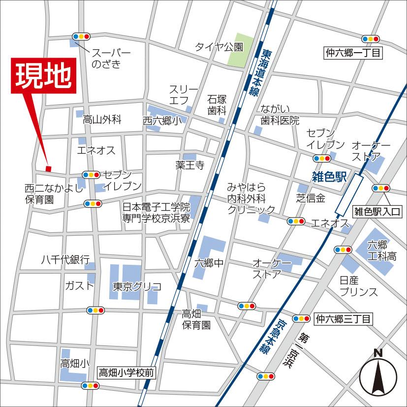 Local guide map. Keikyu main line "variegated" station 12 minutes' walk