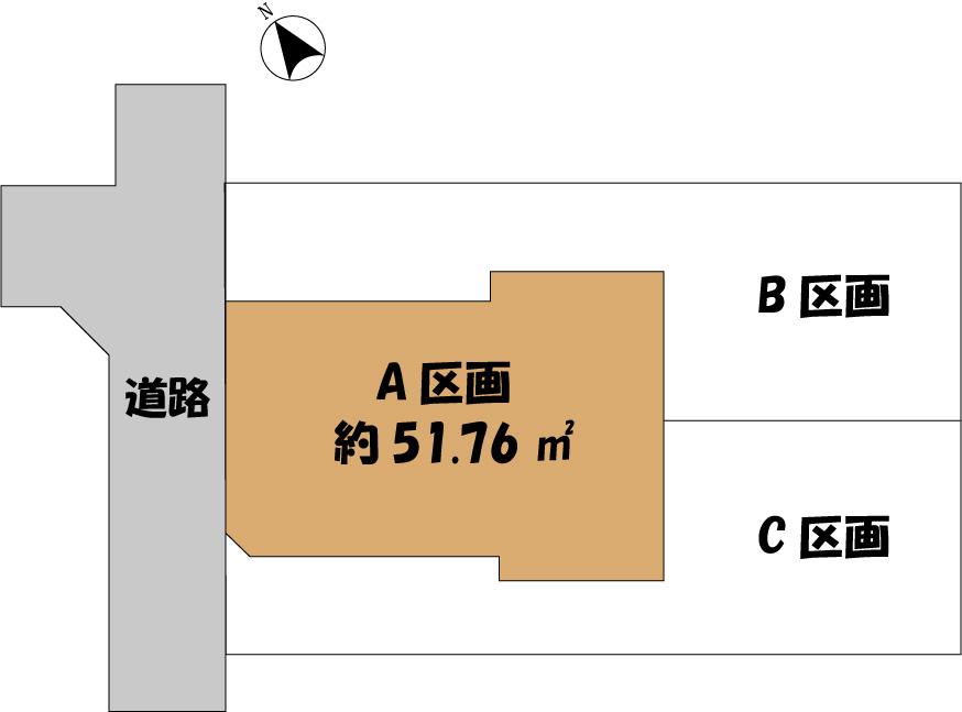 Compartment figure. Land price 31,300,000 yen, Land area 57.54 sq m