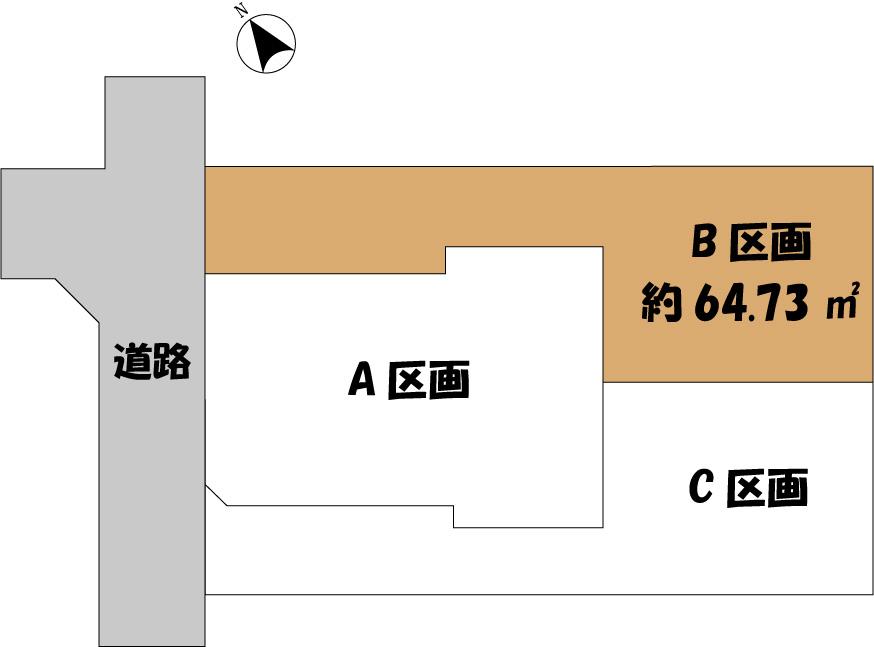 Compartment figure. Land price 27,800,000 yen, Land area 64.51 sq m