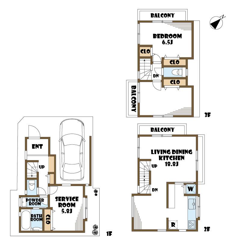 Other building plan example. Building plan, Building price 17.5 million yen, Building area 99.18 sq m