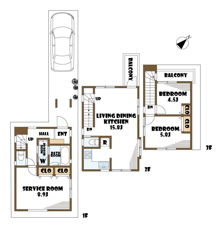 Other building plan example. Building plan, Building price 16.5 million yen, Building area 87.53 sq m