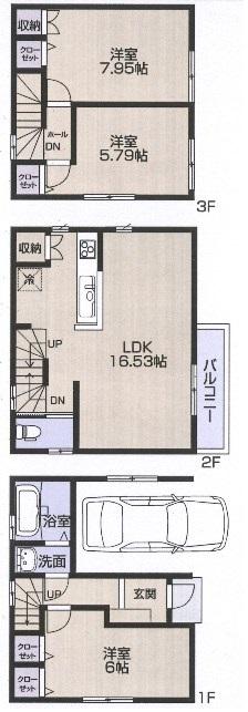 Building plan example (floor plan). Building plan example ( Issue land) Building price 15.8 million yen, Building area 91.23 sq m