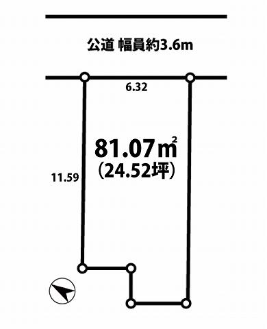 Compartment figure. Land price 38,640,000 yen, Land area 81.07 sq m compartment view