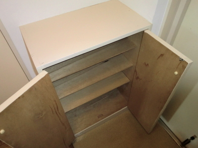 Entrance. Shoe box