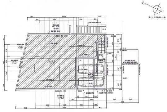 Building plan example (floor plan). Building reference plan (basement garage ・ 30.02?)