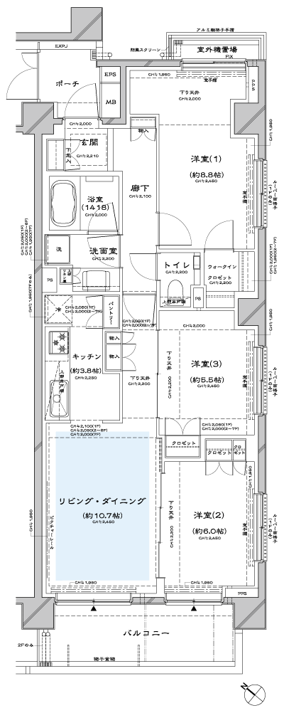 Floor: 3LDK, occupied area: 77.32 sq m, Price: 59,900,000 yen, now on sale