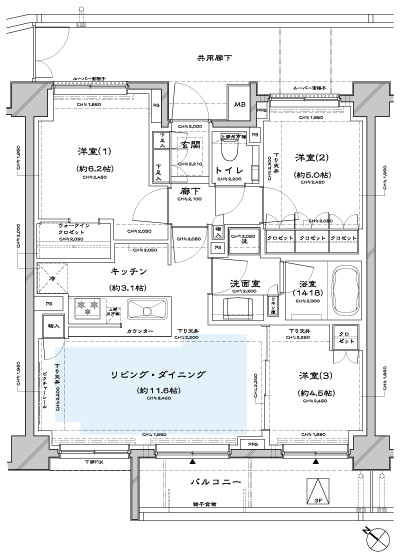 Floor: 3LDK, occupied area: 67.74 sq m, Price: 48,400,000 yen, now on sale