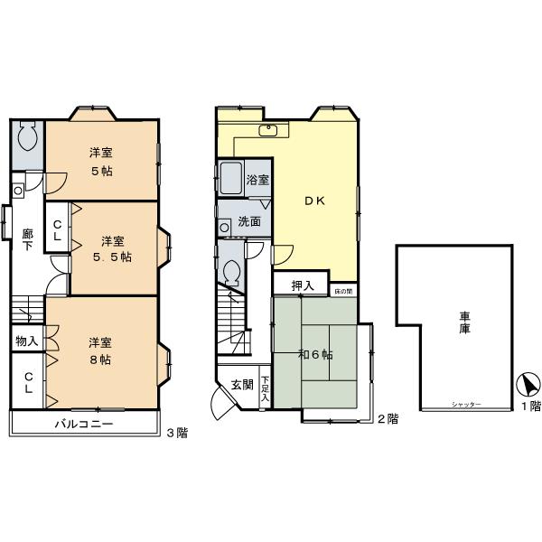Floor plan. 58,500,000 yen, 4LDK, Land area 79.7 sq m , It has become a floor plan of the building area 106.81 sq m 4LDK.