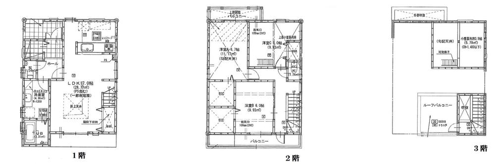 Floor plan. 57,800,000 yen, 3LDK + S (storeroom), Land area 97.3 sq m , Building area 99.78 sq m floor plan