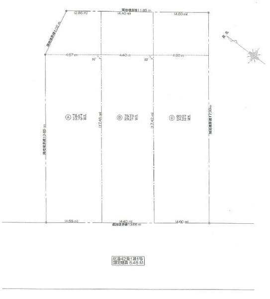 Compartment figure. Land price 37,800,000 yen, Land area 78.47 sq m