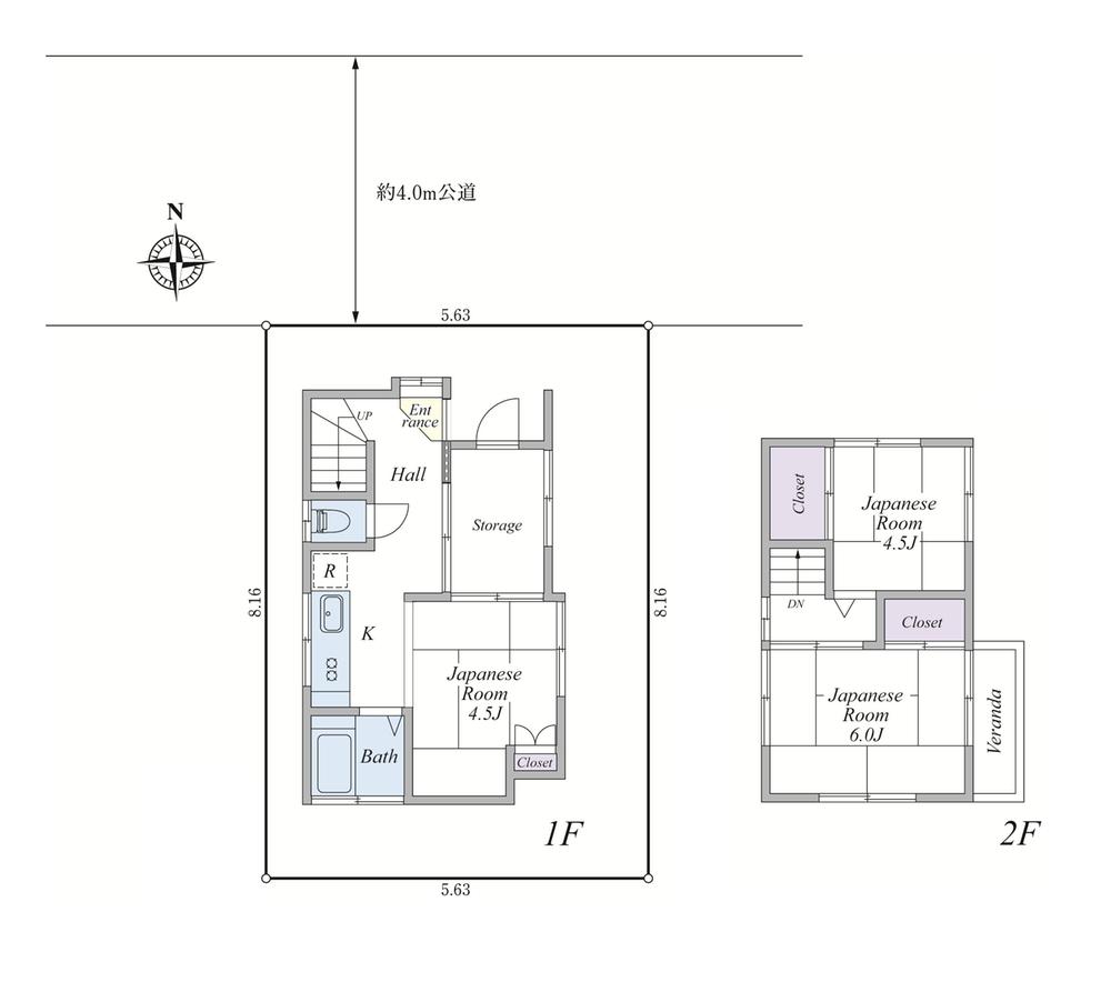 Floor plan. 29,800,000 yen, 3K, Land area 45.96 sq m , It is shaping areas of building area 47.84 sq m public road surface. Lighting will be taken from the garden of the east side adjacent land.