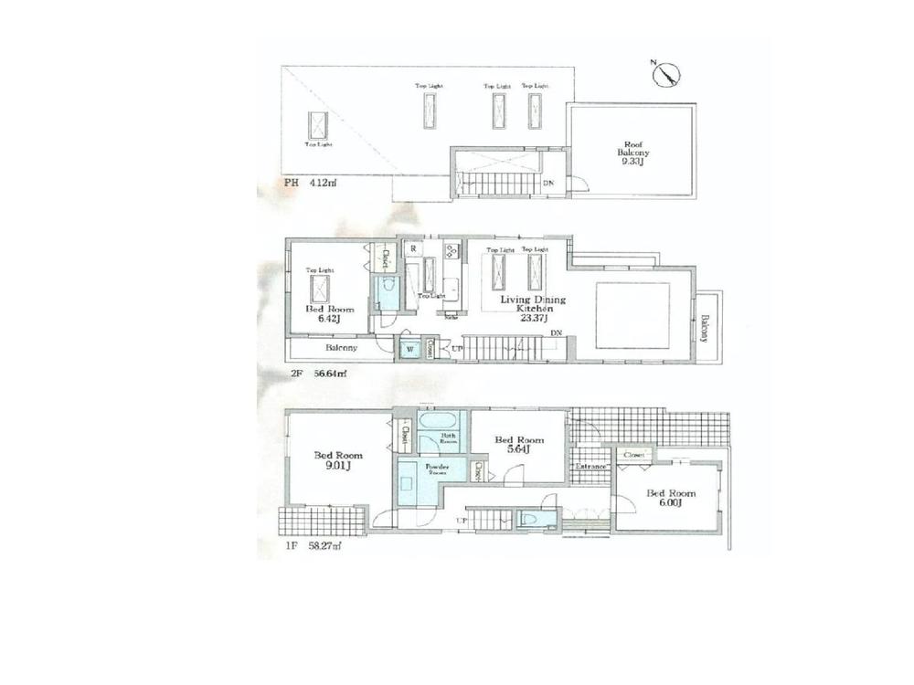 Floor plan. Price 95,800,000 yen, 4LDK, Land area 120.33 sq m , Building area 119.03 sq m