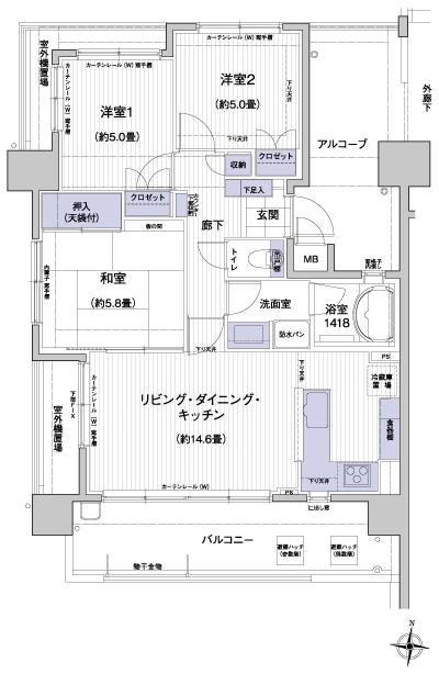 Floor: 3LDK, occupied area: 68.23 sq m