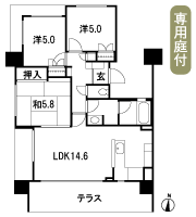 Floor: 3LDK, occupied area: 68.23 sq m