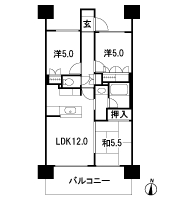 Floor: 3LDK, occupied area: 62.27 sq m