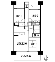 Floor: 3LDK, occupied area: 62.27 sq m
