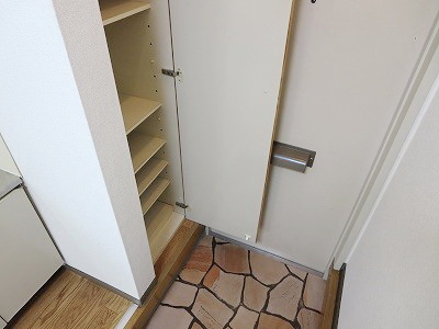 Entrance. Shoe box